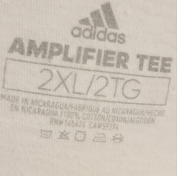 Adidas | Men's White Essential Amplifier Tee With Black Logo (Size 2XL) - Picture 4 of 11